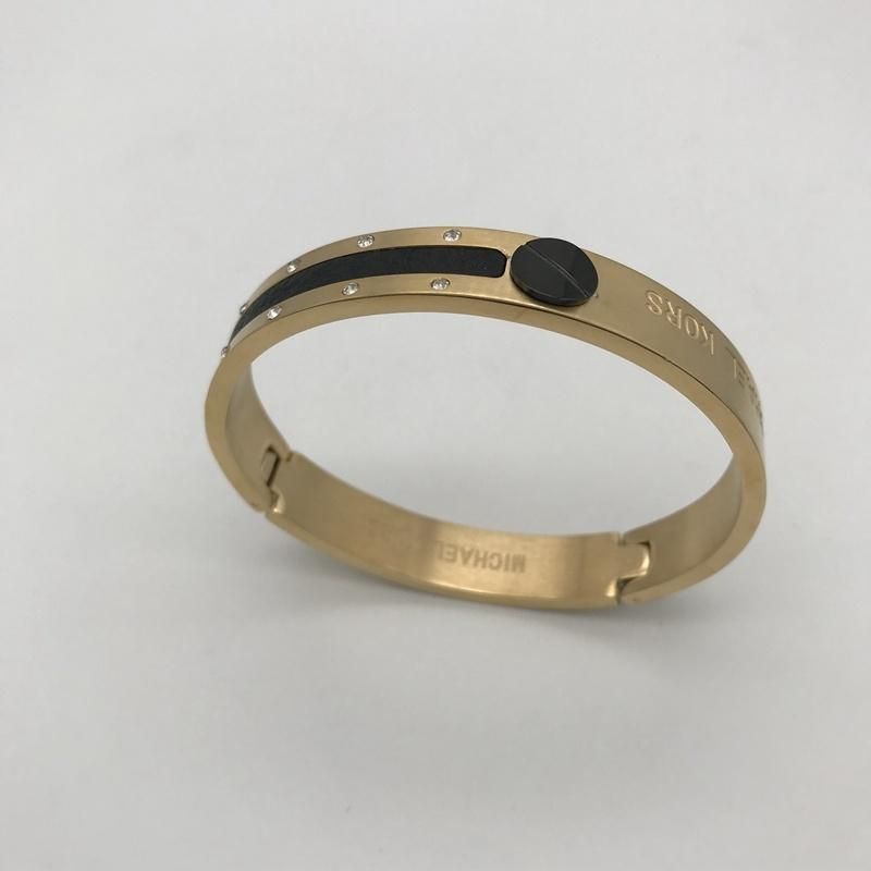 Sticky Skin Zirconia Bracelet Gold Plated Stainless Steel Indian Bangle Bracelets & Bangles Jewelry Women