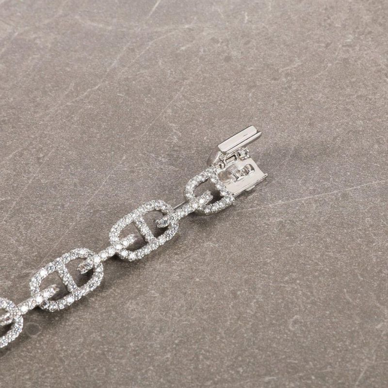 New Figaro Iced out Cuban Link Chain Hiphop Necklace