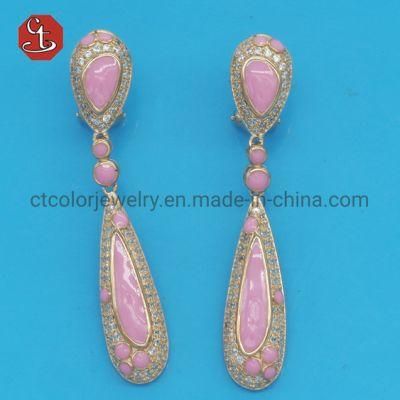 Fashion Enamel Silver or Brass Earring Rose Gold Silver Earring 925 Sterling Silver Jewelry