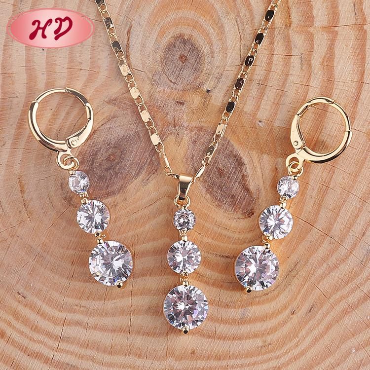 Hot Sale Wholesale 2020 Fashion Dubai Costume 18K Gold Plated Jewelry Sets with Pearl