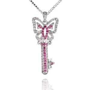 Brand New Fashion Jewelry Accessories Butterfly Key Necklace Pendant