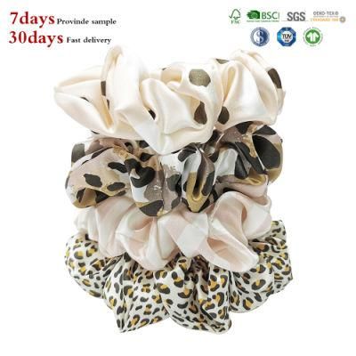 Printed Silk Scrunchies with 100% Mulberry Silk Accept Customized