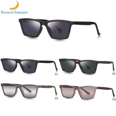 UV400 Blocking Vintage Tr90 Squarish Women Sunglasses Low MOQ Ready Goods