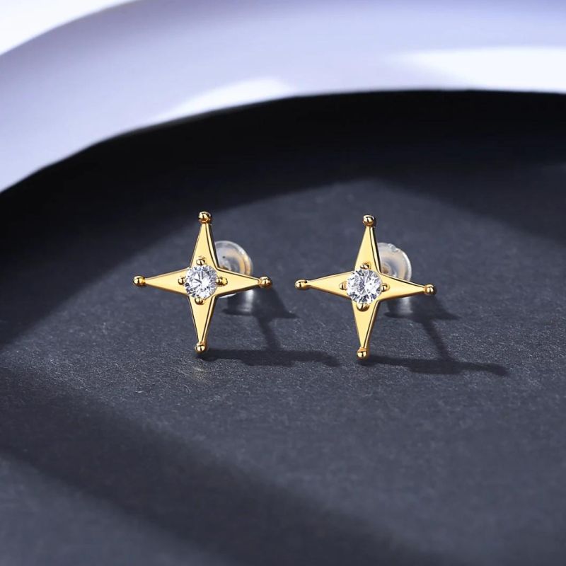 Ear Cuff Gold Plated Star Earrings for Girls