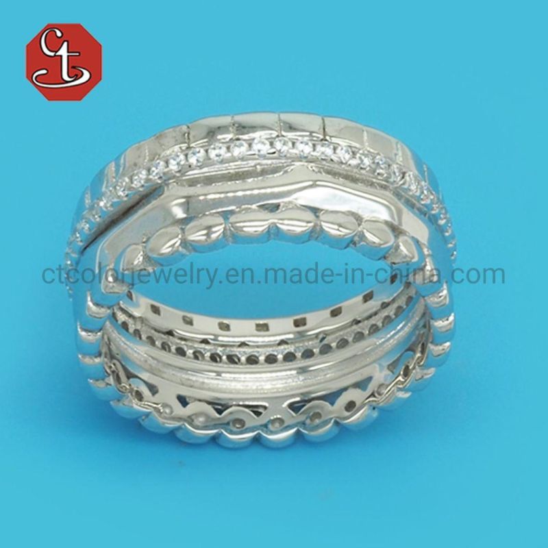 Special Fashion 925 Sterling Silver Ring Statement Classic Eternity Coffee CZ Rings For Women Girls Jewelry
