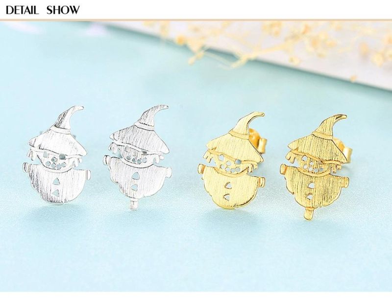 Christmas Ornament Female Contracted Snow Man Earpiece