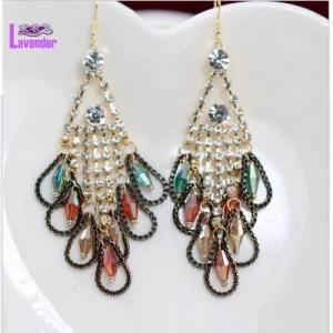 Jewellery Gold Plated with Crystal Drop Earrings for Women Fashion