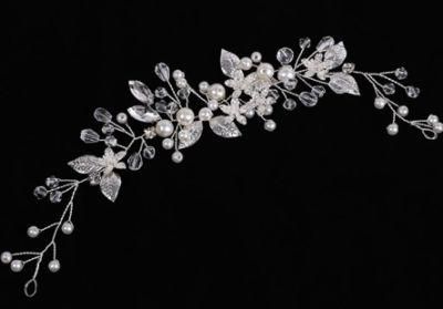 Bridal Wedding Crystal Flower Elegant Headband Hair Comb Headpiece