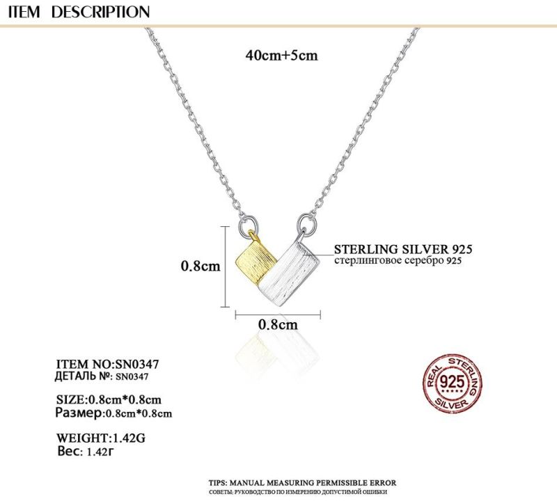 Wholesale Costume Superimpose Rectangle Jewelry Round Pendant Necklace