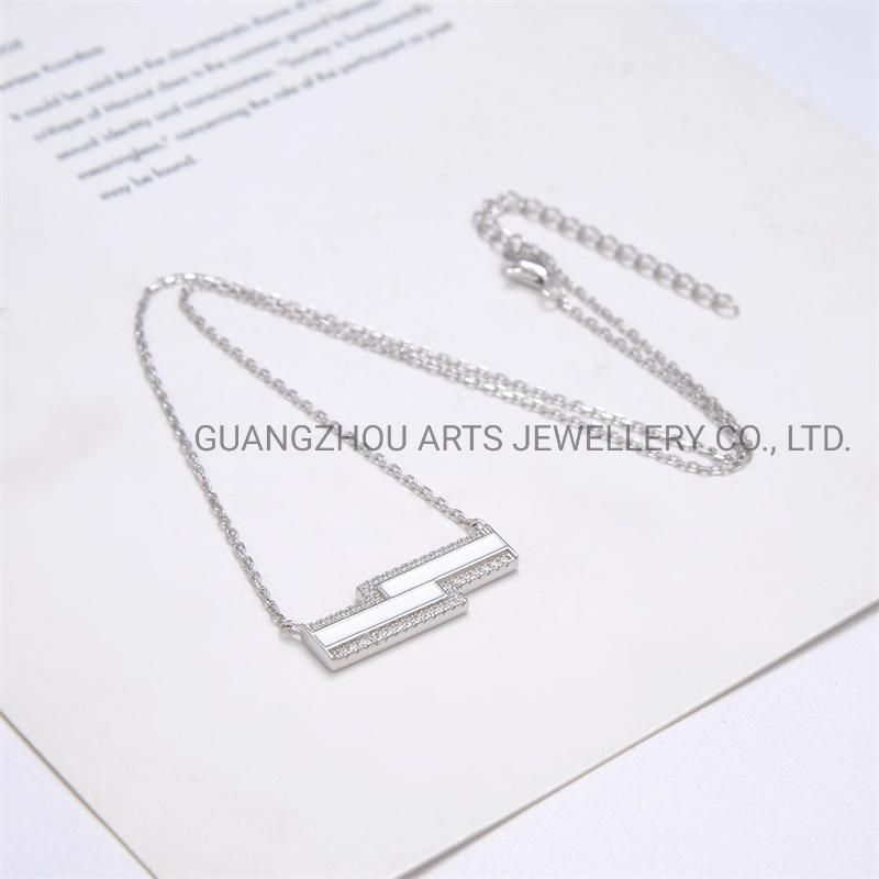 New Developed Fashion 925 Sterling Silver Geometric Shape Necklace