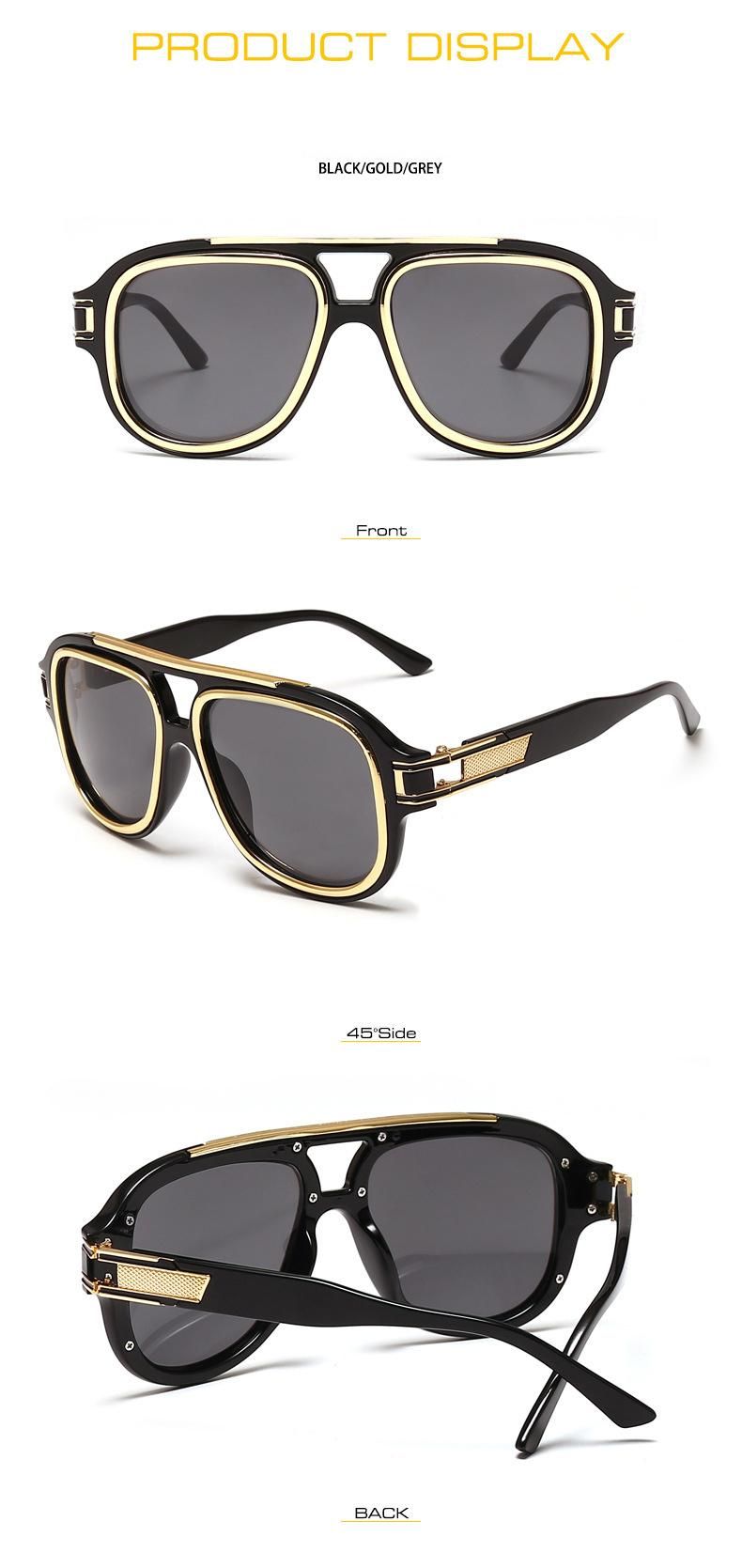 New 2021 Fashion Designer Frames Vintage Retro Steampunk Sun Glasses Double Stylish Sunglasses for Men and Women