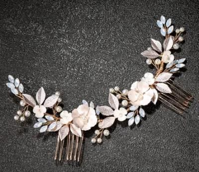 Rose Gold Crystal Hair Comb Hair Vince Headpiece. Wedding Crystal Hair Comb Headpiece