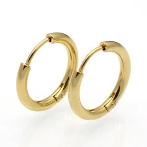 Stainless Steel Small Gold Hoop Star Cuff Earrings for Men