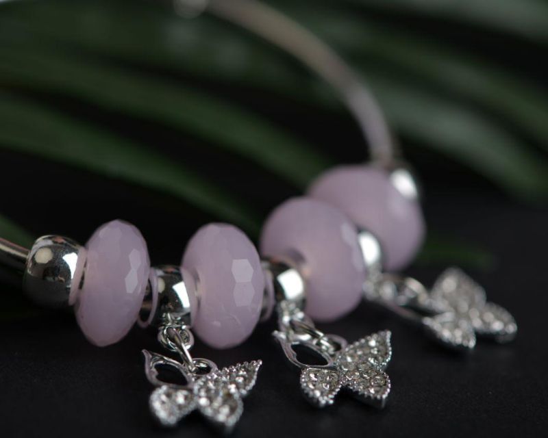 Charm Bracelet with Crystal Pendant