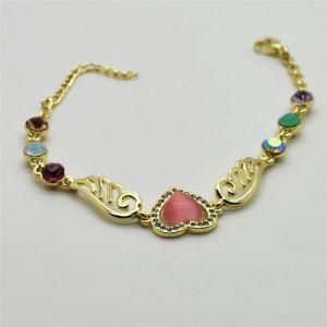New 2014 22k Gold Plated Fashion Love of Angel Crystal Bracelets &amp; Bangles for Women Fashion Jewelry (LA05624B1W0008)