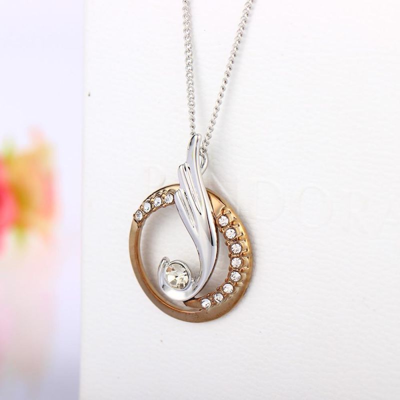 Angel Wings Crystal White Flying Wings Diamond Pendant Necklace