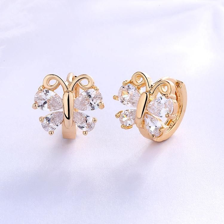 2020 Gold Plated Earring Jewelry Brass Hoop Huggie Earrings for Women