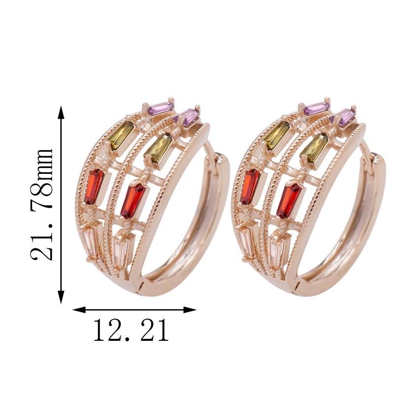 2022 Wholesale Fashion Gold Plated Zircon Earrings