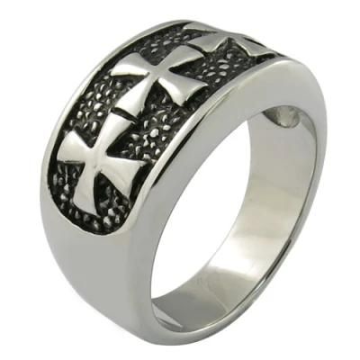Hot Selling Cross Jewelry Wholsale Steel Ring
