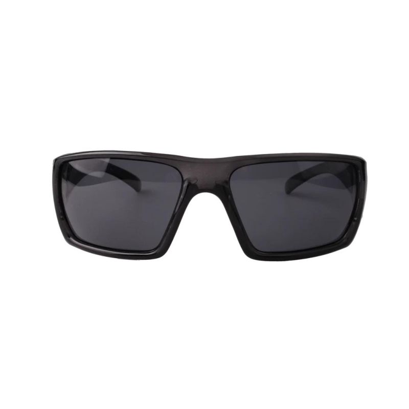 Square Shiny Black Sport Sunglasses for Men