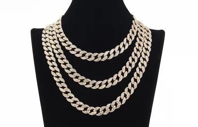 Hip Hop Jewelry18K Gold Plated Cuban Link Chain Necklace for Men