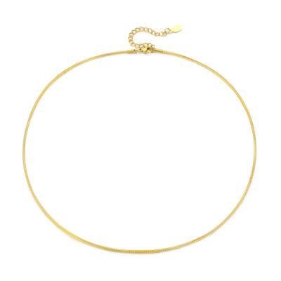 High Quality Stainless Steel Chain Round Snake 1.5mm Diameter/14K/18K Gold Plated