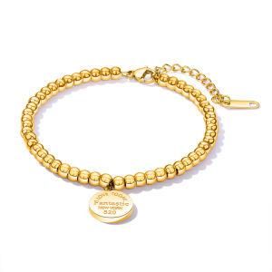 Fashion Adjustable Solid Chain Stainless Steel &#160; Round Pendant Bracelet for Women&#160;