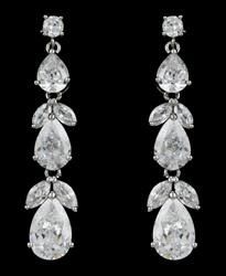 Elegant CZ Earring Jewelry, Wedding CZ Earring, Bridal CZ Earring