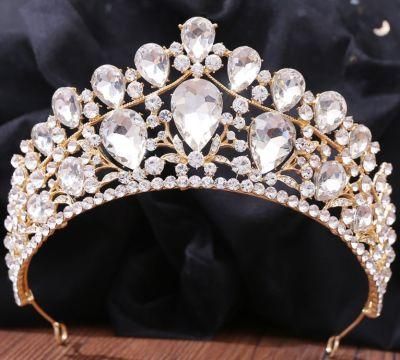 Silver Luxury Crystal Tiara Crown, Wedding Bridal Tiara Crown. Pageant Tiara Crown