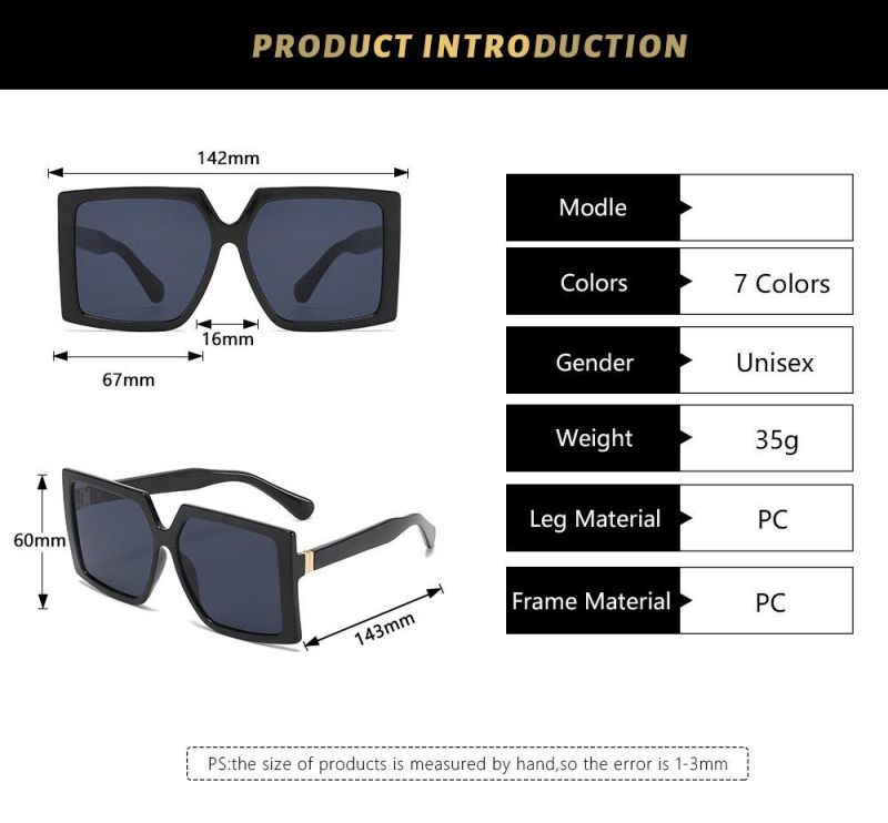 Hot Wholesale Retro Rectangle Brand Designer Polarized Men/Women Sunglasses