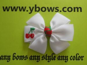 White Initial Bows With Logo