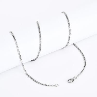 Direct Supplier Non Tarnish Alloy Metal Bracelet Chain Fashion Lady Jewelry Curb Chains Cuban Necklace for Charms Handcraft Gift Design