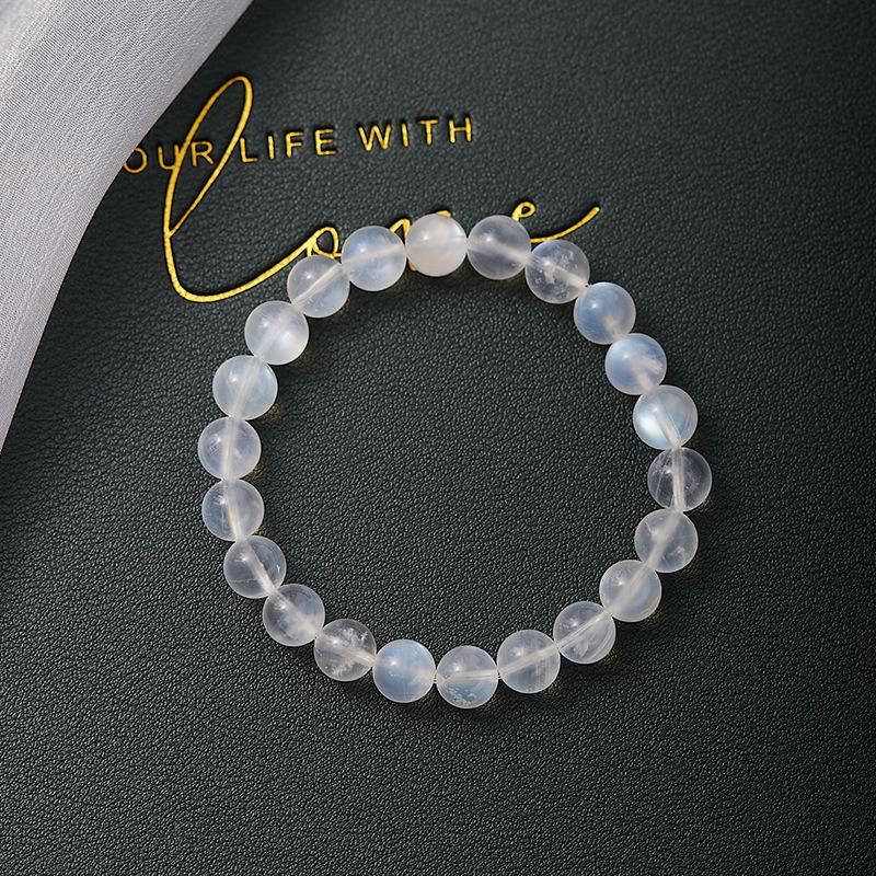 Fashion Jewelry Natural Blue Moonstone Strand Crystal Bracelets