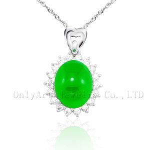 New Design Fahion Jade 925 Sterling Silver Lady&prime;s Necklace Costume Jewelry