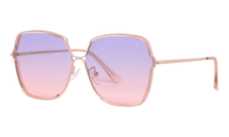 New Stylish Design Gradient Lens Metal Sunglasses