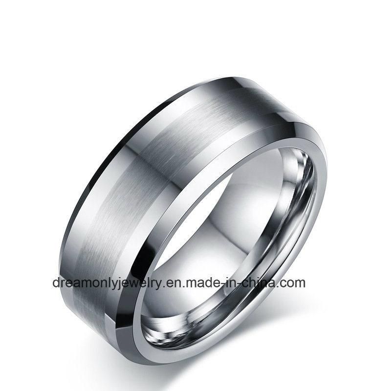 Wholesale Cheap 8mm Tungsten Ring Brushed Tungsten Ring
