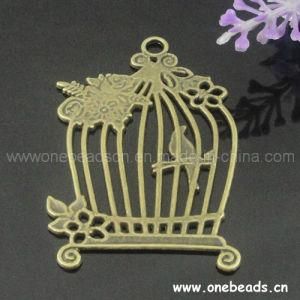 Zinc Alloy Birdcage Pendant (PXH-5140D)