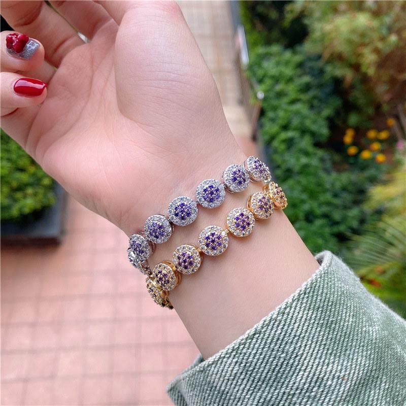 Fashion Fresh Simple Brass Zircon Colorful Bracelrt Jewelry