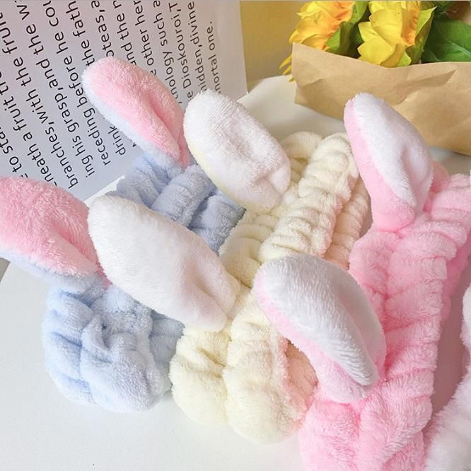 Winter Headband Rabbit Ears Wash Face Head Band Sports Headdress Cartoon