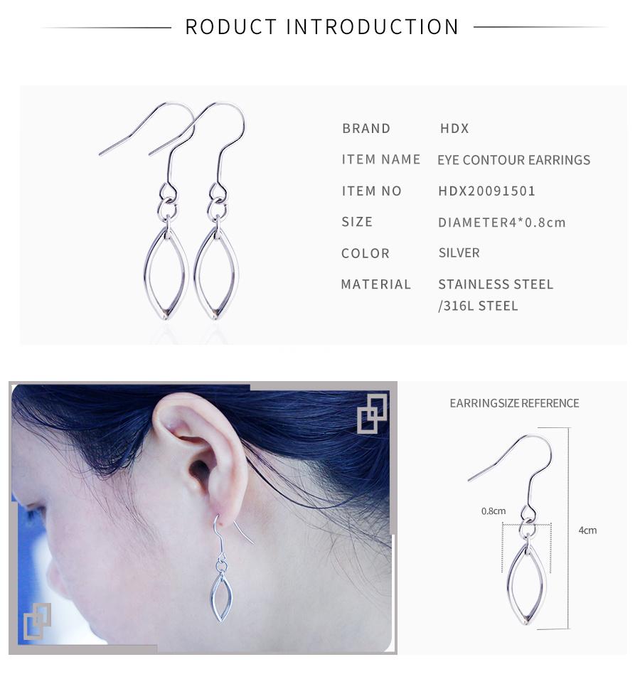 Creative Simple Eye Contour Earhook, Earrings Earrings Pendant Woman