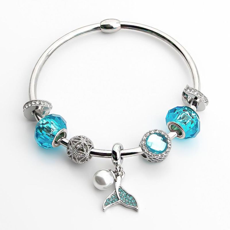 Fishtail Pendant Bracelet DIY Large Hole Crystal Beaded Hand Ornament