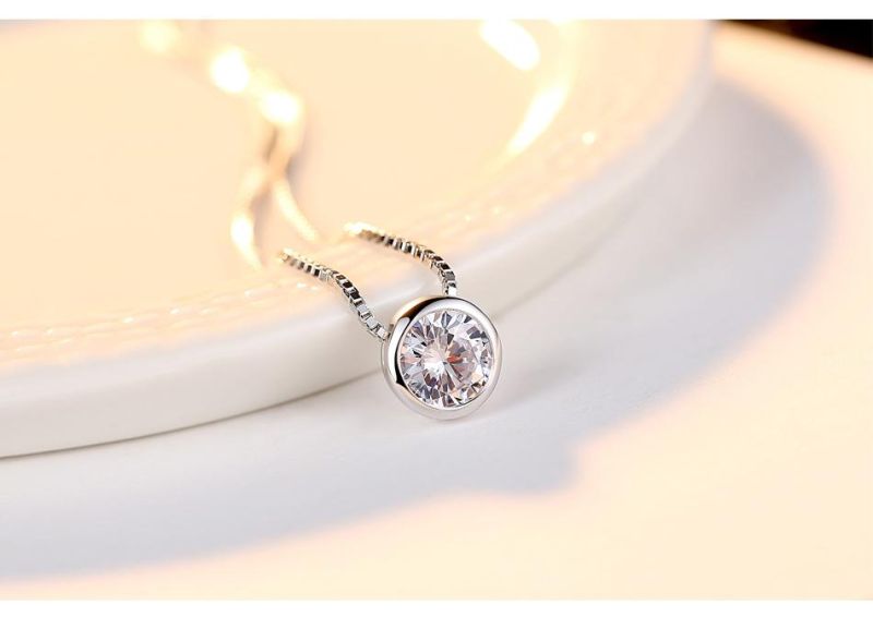 Fashion Jewellery Eye of The Sky Zircon Charm Pendant Necklace for Women