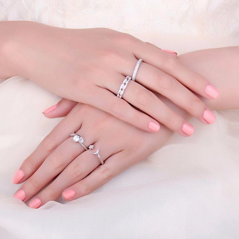 Fashion Jewellery Cubic Zirconia Anniversary Wedding Ring 925 Sterling Silver Jewelry Wholesale
