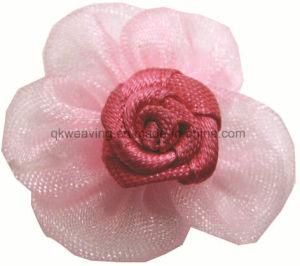 Fantasy Organza Ribbon Flower Ribbon Bow with Satin Ribbon Roses