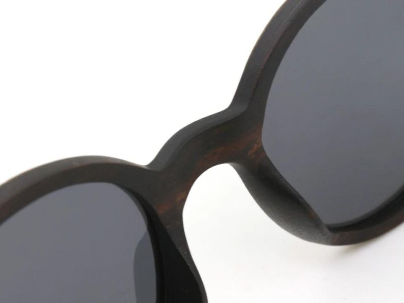 Ready Goods Hot Sell High and Low Layer Ebony Wooden Sunglasses