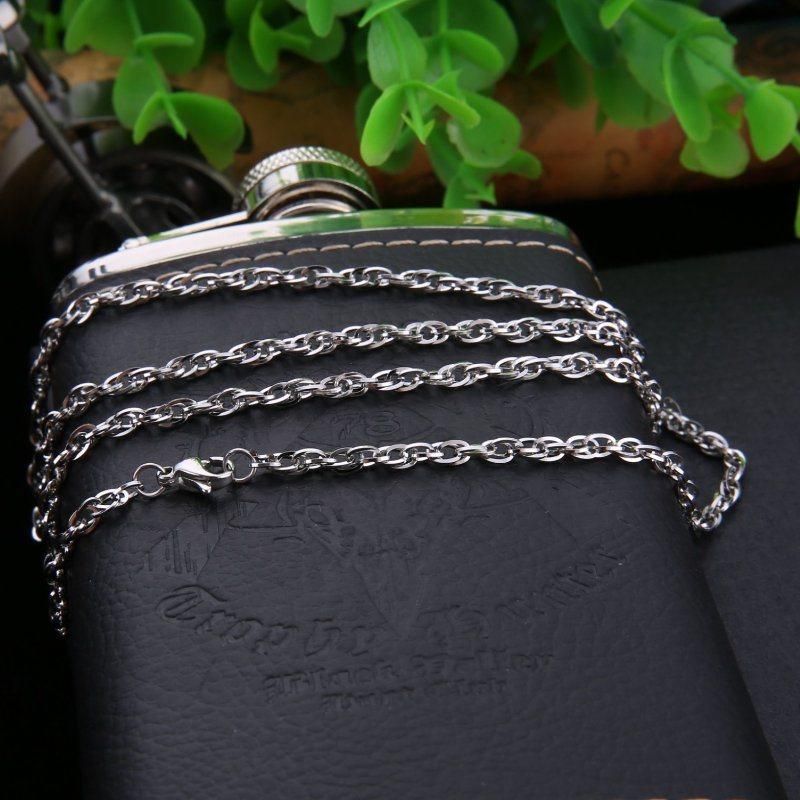 316L Stainless Steel Fashion Necklace Square Wire Double Cable Chain