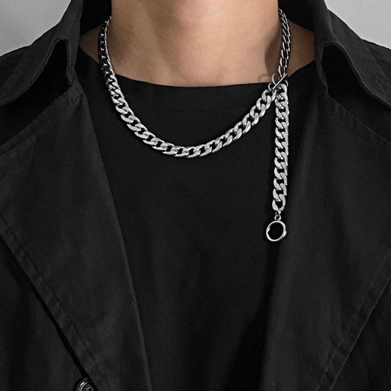 Manufacturer Jewelry Custom New Arrivals Wholesale Fashion Men Stainless Steel Hiphop Necklace Jewellery Thick Chain Jewelry for Men Women Unisex