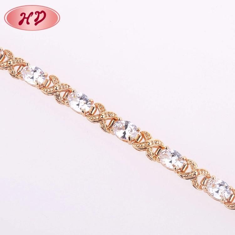 18K Gold Plated Charm Chain Bracelet for Women