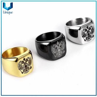 Factory Custom Personalized Gifts Us Military Troop Police Silver Gold Ring for Decoration Promotion Gifts