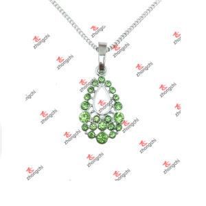 Custom Alloy Green Crystal Rhinestone Charms Pendant Jewelry (AKD60128)